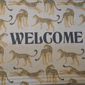 Leopard Print Welcome Mat